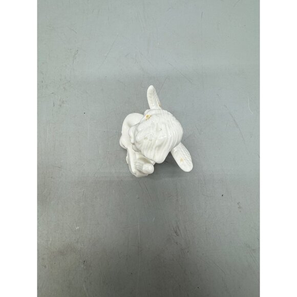 Vintage Ceramic Cherub Angel Figurines Set Of 2 White Musician Angels READ - Picture 6 of 14